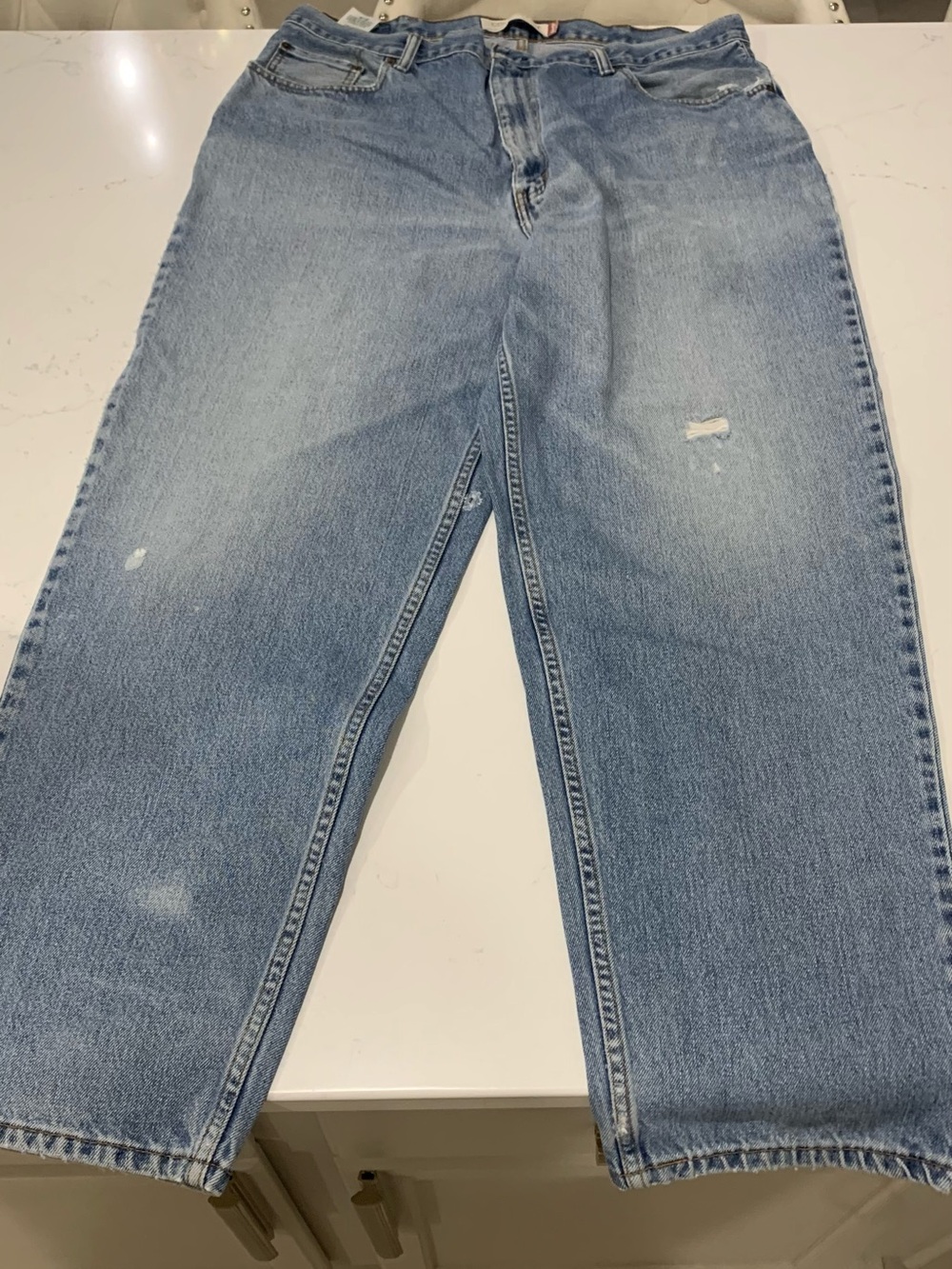 Levi's Light Blue Straight-Leg Mens Jeans Size 40